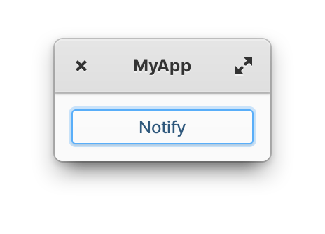 A new Gtk.Application with a button that sends notifications